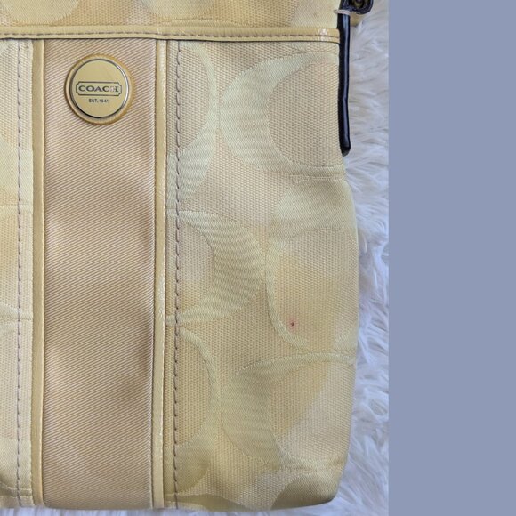 Coach, Monogram C Crossbody Bag, Butter Yellow - Picture 5 of 12